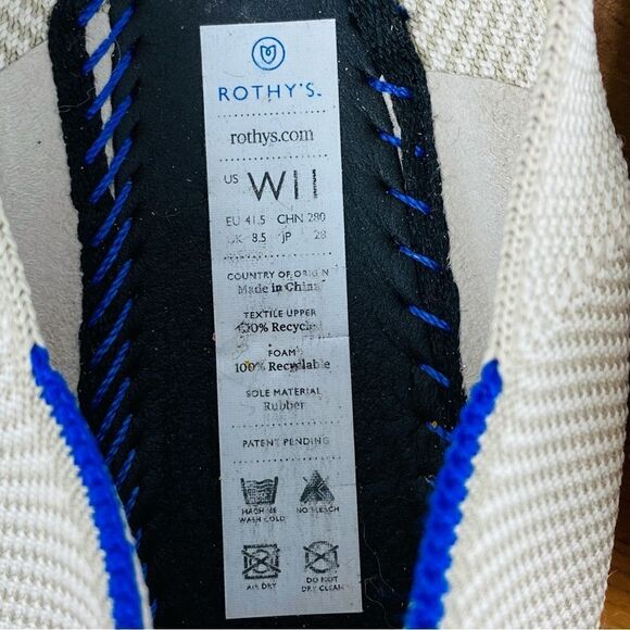 Rothy’s The Loafer Linen Double Stich Slip On Flats Shoe Tan 11 - Picture 10 of 11